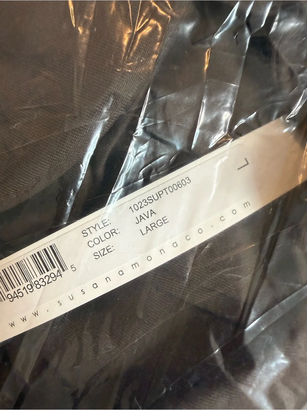 Susana Monaco Java Brown Sweetheart Neck Long Sleeve Stretch Top Large NWT Chic - Picture 5 of 8